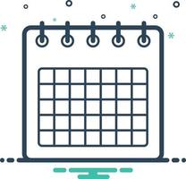 Mix icon for calendar vector