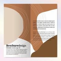 Abstract brochure design template for beauty and fashion vector
