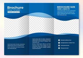 Modern brochure design template with cool gradient color vector