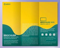 Modern brochure design template with cool gradient color vector