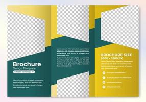 Modern brochure design template with cool gradient color vector