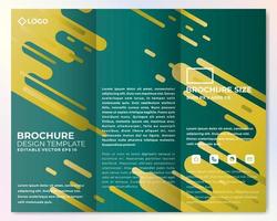 Modern brochure design template with cool gradient color vector