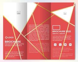 Modern brochure design template with cool gradient color vector