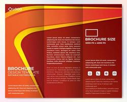 Modern brochure design template with cool gradient color vector