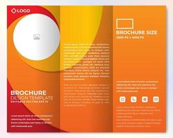 Modern brochure design template with cool gradient color vector