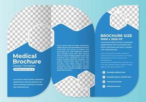 vector editable de plantilla de diseño de folleto médico