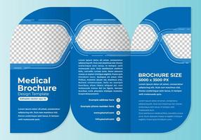 Medical brochure design template editable vector