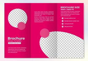 Modern brochure design template with cool gradient color vector
