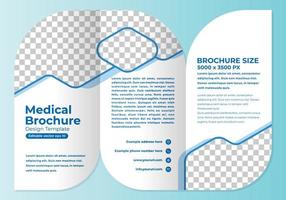 vector editable de plantilla de diseño de folleto médico