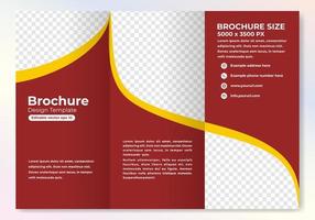 Modern brochure design template with cool gradient color vector