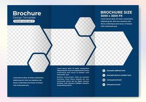 Modern brochure design template with cool gradient color vector
