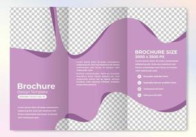 Modern brochure design template with cool gradient color vector