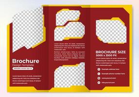 Modern brochure design template with cool gradient color vector