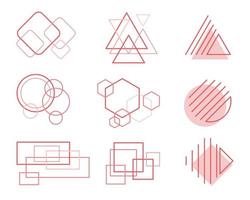 Set of Abstract elements design vector