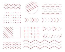 Set of Abstract elements design vector