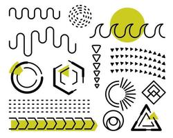 Set of Abstract elements design vector