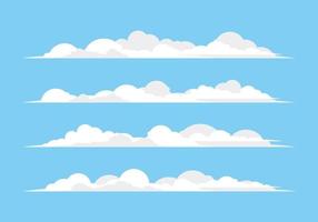conjunto de ilustración de vector de nube