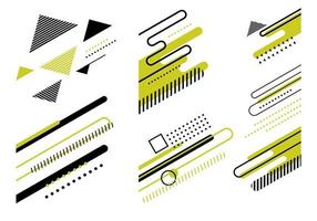 Set of Abstract elements design vector