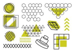 Set of Abstract elements design vector