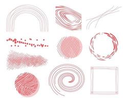 Set of Abstract elements design vector