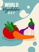 set of vegetables for world vegetables day vector