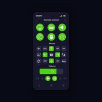 Device virtual control from smartphone interface vector template