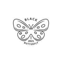 Line butterfly logo template design vector icon illustration.