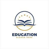 Ilustración de icono de vector de diseño de plantilla de logotipo de educación
