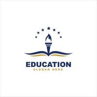 Education logo template design vector icon illustration