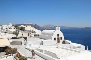 Beautiful View of Oia on Santorini Island, Greece photo