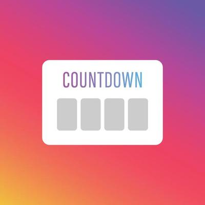 Countdown social media instagram sticker