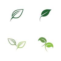 logotipos de vector de elemento de naturaleza ecología de hoja verde