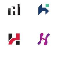 Letter H logo icon vector design template elements