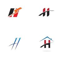 Letter H logo icon vector design template elements