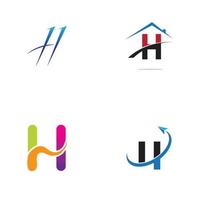 Letter H logo icon vector design template elements