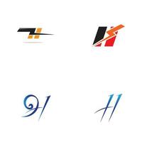 Letter H logo icon vector design template elements