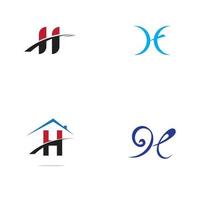 Letter H logo icon vector design template elements