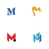 Letter M Business corporate abstract unity vector logo design template