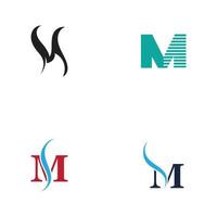 Letter M Business corporate abstract unity vector logo design template