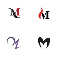 Letter M Business corporate abstract unity vector logo design template