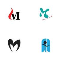 Letter M Business corporate abstract unity vector logo design template