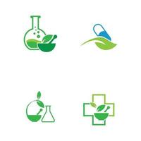 Natural medicine logo images illustration design vector