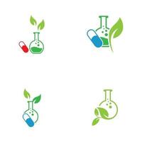 diseño de ilustración de imágenes de logotipo de medicina natural vector