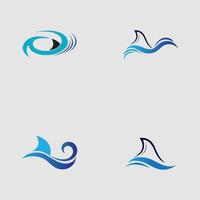 Shark fin logo template vector icon illustration design