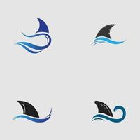 Shark fin logo template vector icon illustration design