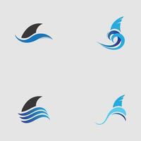 Shark fin logo template vector icon illustration design