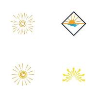 Sun logo icon  Vector illustration design template