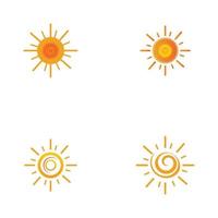 Sun logo icon  Vector illustration design template