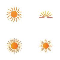 Sun logo icon  Vector illustration design template