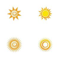 Sun logo icon  Vector illustration design template